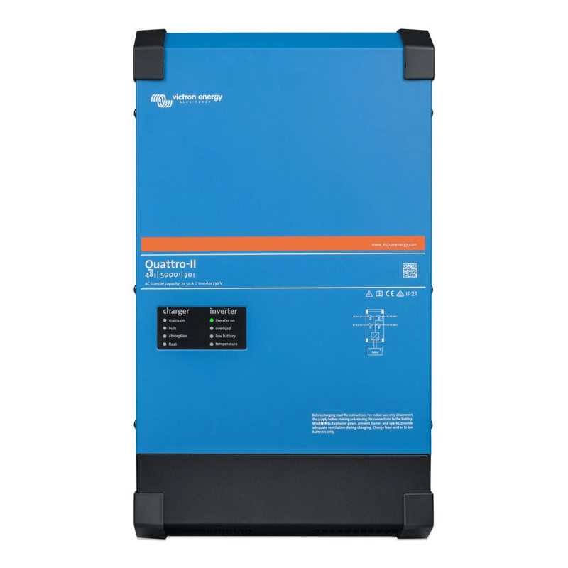 QUA482504010 Invertor 48V 5000VA Victron Energy Quattro-II 48/5000/70-50/50 - Image 1
