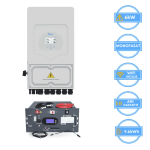 Invertor Deye 6kW, SUN-6K-SG05LP1-EU-AM2-P + Acumulator V-TAC 9.6 kWh