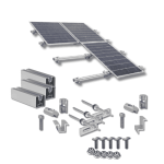 Kit structură pentru 3 panouri fotovoltaice, 1 rând, țiglă metalică