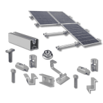 Kit structură pentru 15 panouri fotovoltaice, 1 rând, țiglă ceramică