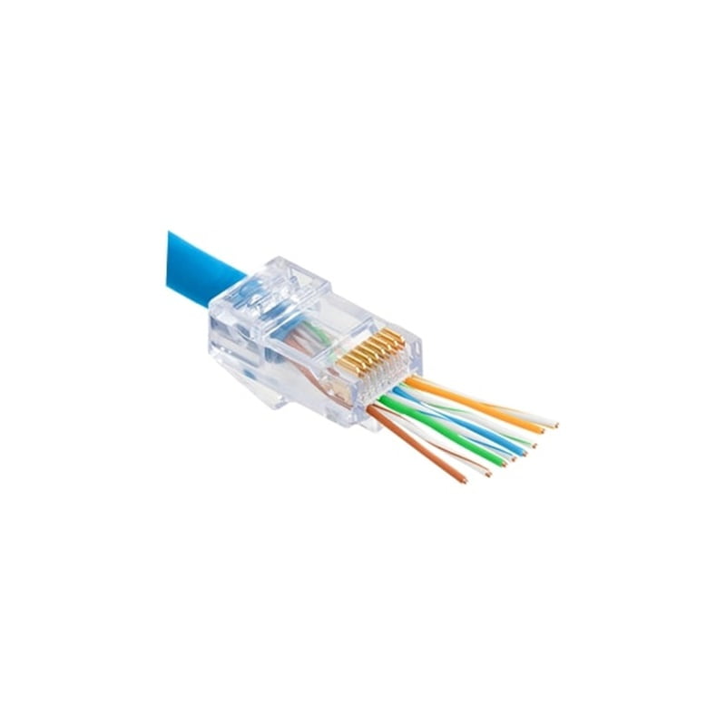 mufa-rj45-utp-cat5-passthrough Mufa RJ-45 UTP Cat.5e EZ Passthrough (100 buc) - Image 1